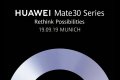 Huawei ประกาศจัดงานเปิดตัว Mate 30 วันที่ 19 กันยานี้ + เปิดตัวหูฟังใช้ชิป Kirin ในงาน IFA 2019