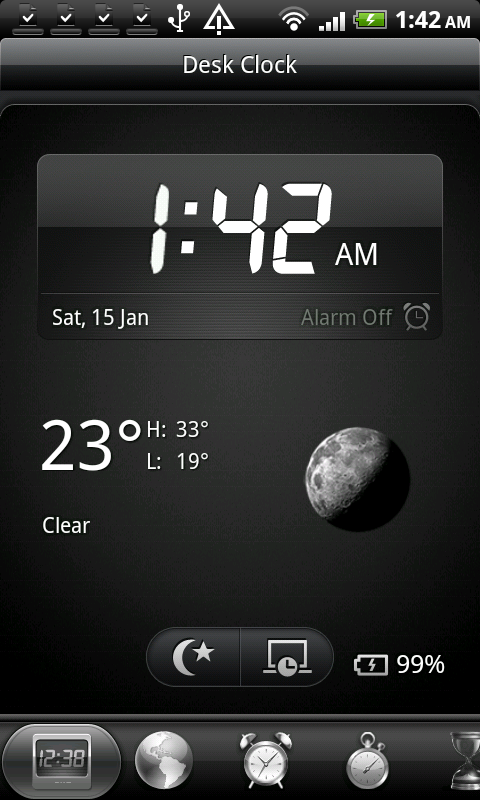 HTC DS HD Clock 1