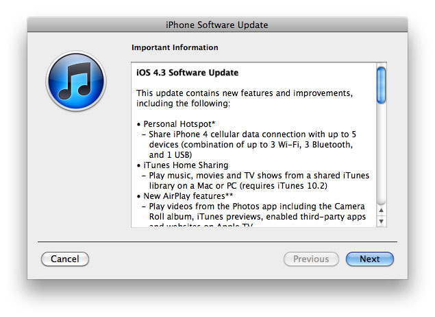 คลอดแล้ว!!! iOS 4.3 ที่แฟนๆ iPhone / iPad / iPod Touch รอคอย ตามไปอัพเดทกันเร็ววว