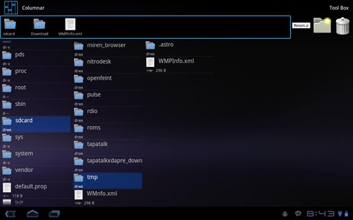 Columnar File Manager : ตัวจัดการไฟล์สุดล้ำบน Android เเท็บเล็ต