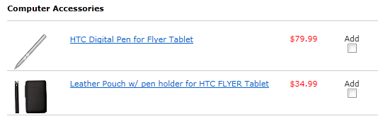 ปากกาของ HTC Flyer มีมูลค่าถึง 2400 บาท!!!