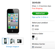 ถูกว่าไทย 3,000 บาท!!! iPhone 4 ที่อเมริกาแบบไม่ติดสัญญา (Official Unlock) พร้อมวางขายแล้ว