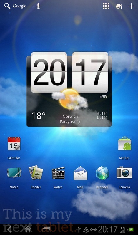 ช็อตแรกของ Android 3.2 พร้อม Sense UI บน HTC Flyer มาแล้ว [อัพเดทภาพเพิ่มเติม]