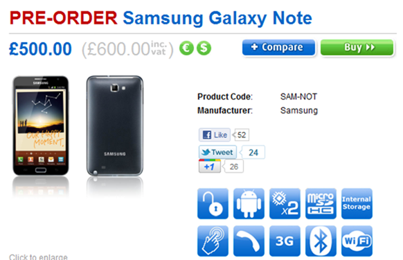 เปิดปุ๊ป ขายปั๊ป : Samsung Galaxy Note เตรียมวางขายเดือนพฤศจิกายนนี้