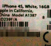 ภาพหลุดบาร์โค้ด iPhone 4S สีขาว 16 GB มาแล้ว จะของจริงหรือเปล่าหนอ ??