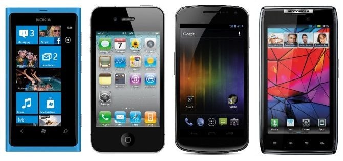 Samsung-Galaxy-Nexus-vs-Apple-iPhone-4S-vs-Motorola-RAZR-vs-Nokia-Lumia-800