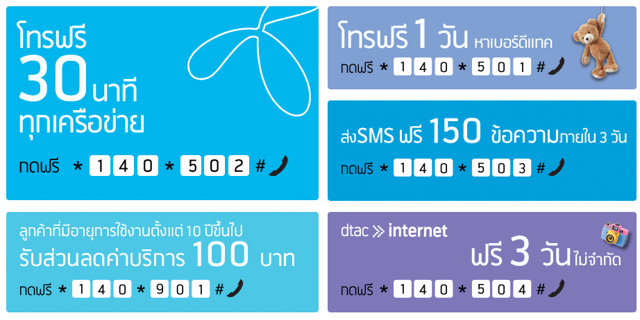 ไขข้อสงสัยชดเชย Dtac : โทรฟรี 30 นาที เล่นเน็ตฟรี 3 วันเเละโทรฟรีเบอร์ Dtac  1 วันใช่เรื่องจริงหรือไม่ - Specphone.Com