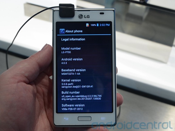 [MWC 2012] LG เปิดตัวไลน์ใหม่ L Style : L3, L5, L7 สเปคพร้อมเครื่องจริง