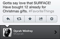 Oprah FAIL : โอปร้าทวิตบอกรัก Surface จากแอพทวิตเตอร์ใน iPad