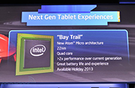 [CES 2013] Intel เปิดตัวชิป Atom รุ่นใหม่โค้ดเนม Bay Trail สำหรับแท็บเล็ต