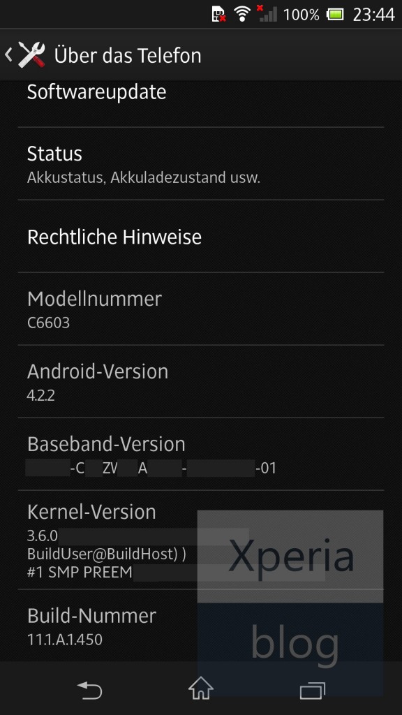 Android 4.2.2 Xperia Z
