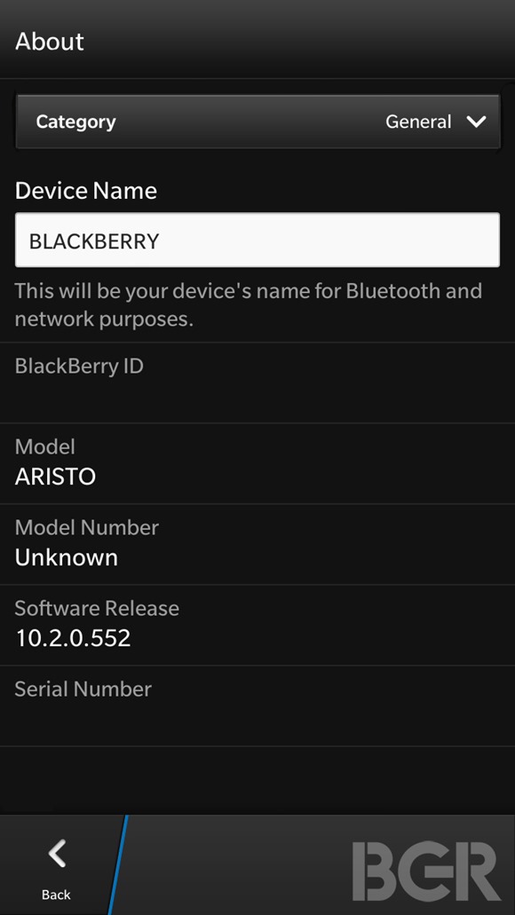 หลุด BlackBerry A10 สมาร์ทโฟน BlackBerry 10 จอ 5 นิ้ว