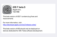 iOS 7 Beta 5 สำหรับ iPhone, iPad และ iPod Touch ออกมาแล้ว พร้อมให้นักพัฒนาสามารถอัพเดตจากในเครื่องได้ทันที