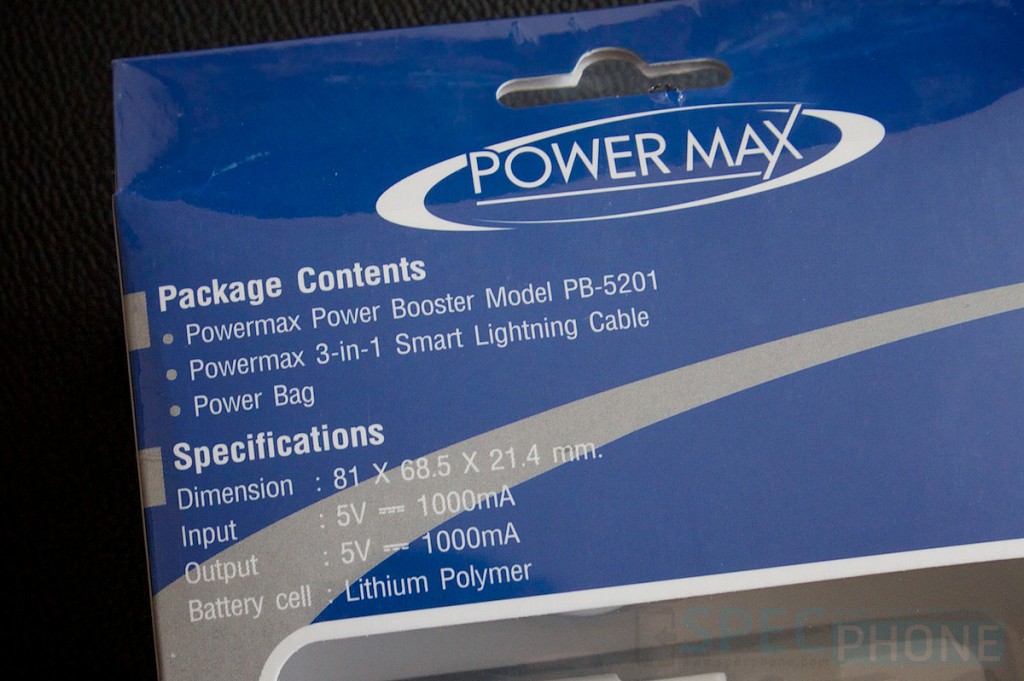 Review Powermax Power bank PB5201 SpecPhone 034