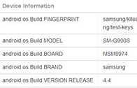 เบนช์มาร์ค SM-G900S ปรากฏ ใช้หน้าจอ 1440p ซีพียู 2.4 GHz อาจเป็น Galaxy S5
