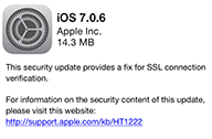 Apple ปล่อยอัพเดต iOS 7.0.6 และ 6.1.6 แก้ปัญหาเรื่องความปลอดภัย กดอัพเดตได้ข้อมูลไม่หาย