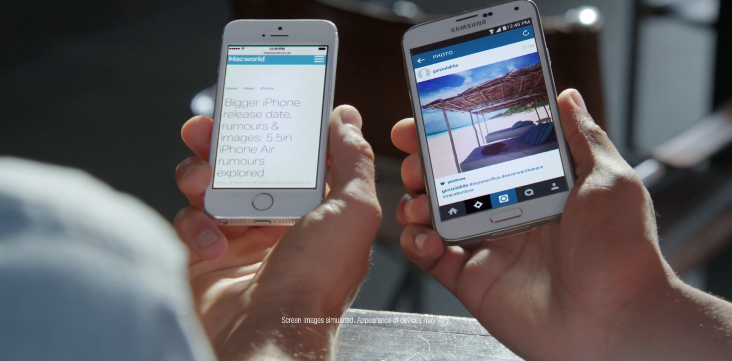 โฆษณาใหม่ Samsung เล่นคอนเซ็ปท์ “ผู้ใช้ iPhone อิจฉาจอใหญ่กว่าของ Galaxy S5”