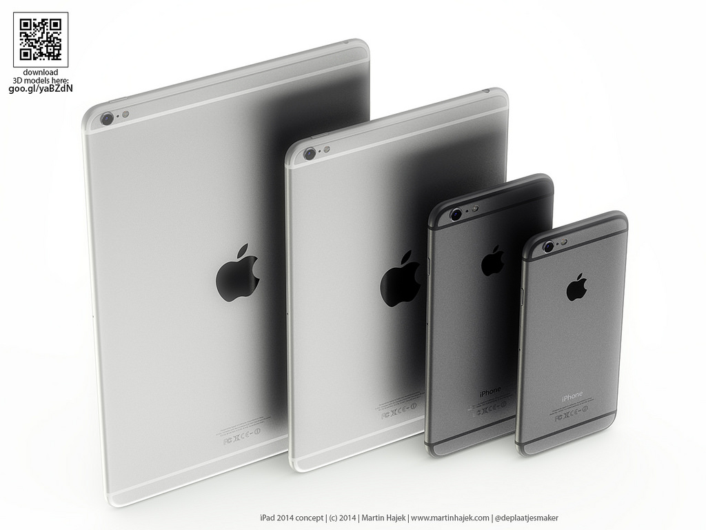 หลุดภาพ Render iPad Air 2 กับดีไซน์แบบใหม่ ใกล้เคียง iPhone 6 Plus