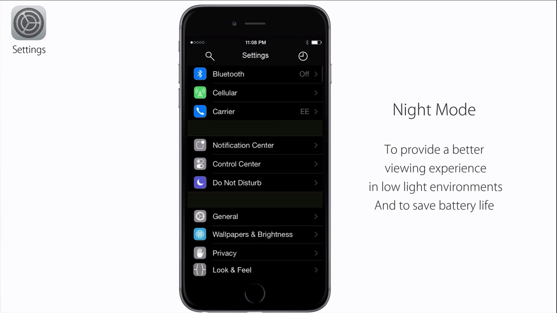Viewing experience. Night Mode. Night Mode Apple. IOS 9 Concept. Ночной режим айфон чы.
