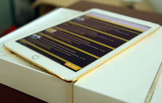 24K gold plated Apple iPad Air 2 is available from