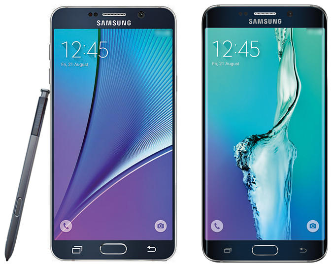 มาแล้วภาพเรนเดอร์ด้านหน้าตัวเครื่องของ Samsung Galaxy Note 5 และ Galaxy S6 edge Plus ก่อนเปิดตัว 13 สิงหาคมนี้