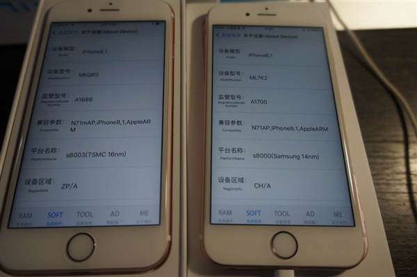 Apple iPhone 6s with TSMC vs iPhone 6s with Samsung A9 processors