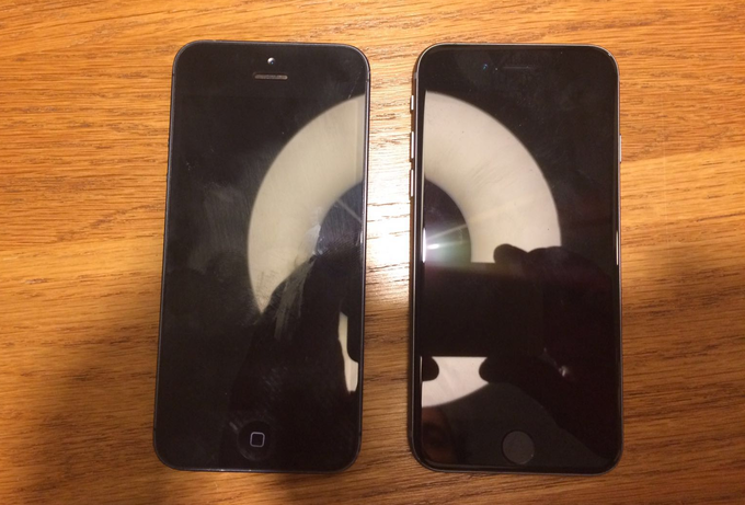 หลุดภาพตัวเครื่อง iPhone 5se (6c) เทียบกับ iPhone 5