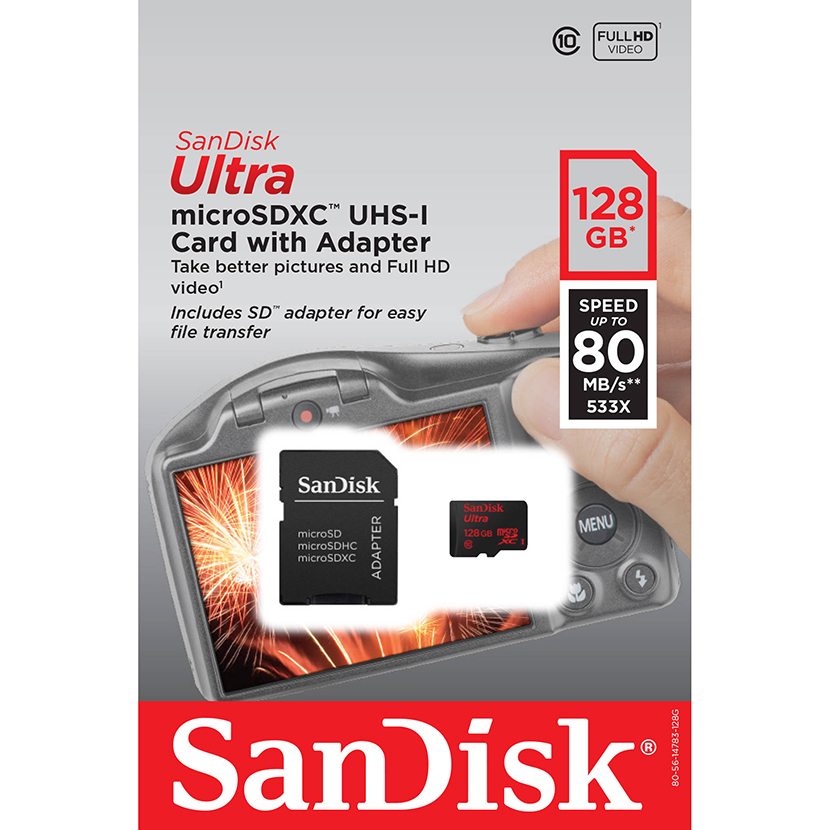 ช้าหมดอดแน่!! Sandisk Micro SD Cls 10 128GB ใน iTruemart เหลือเพียง 1,999 บาทเท่านั้น!!