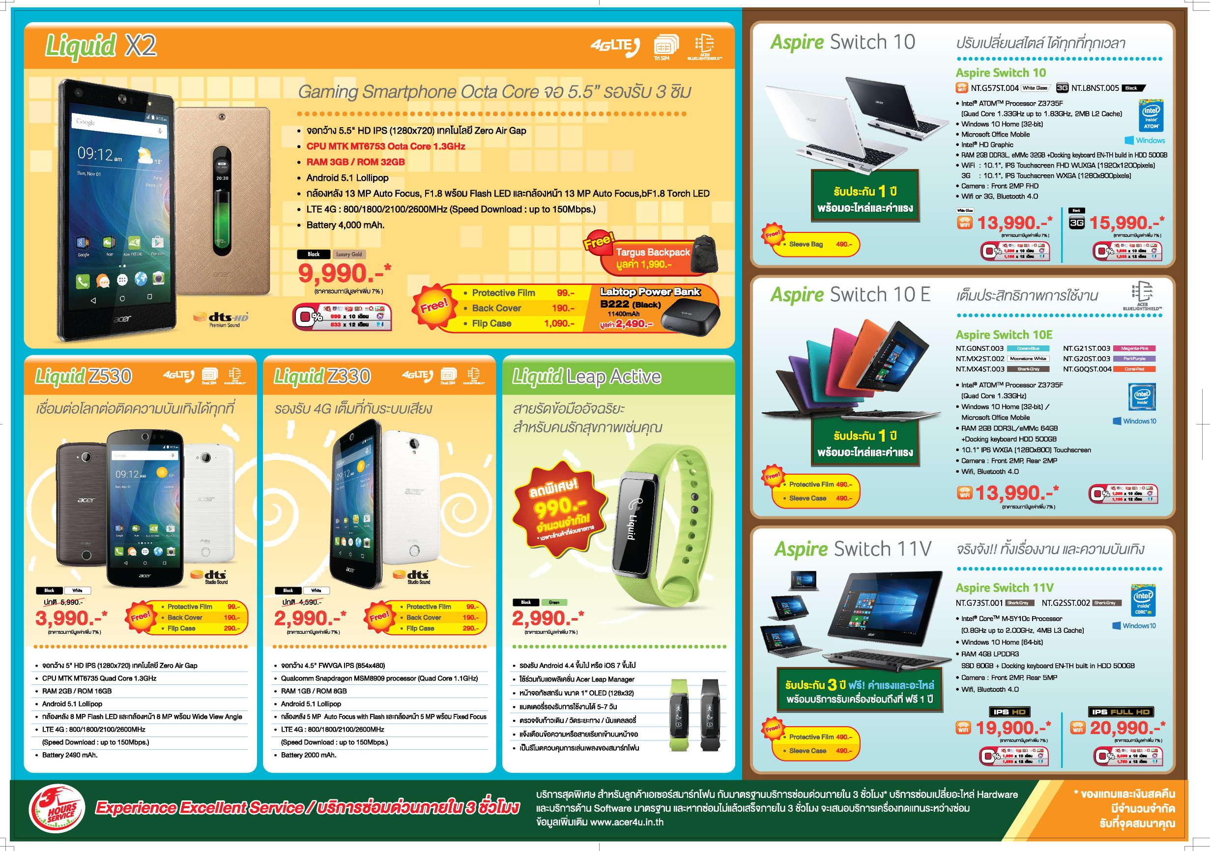 [TME 2016] รวมมือถือ Acer สเปคสุดคุ้ม น่าซื้อในงาน Thailand Mobile Expo 2016 Hi-End