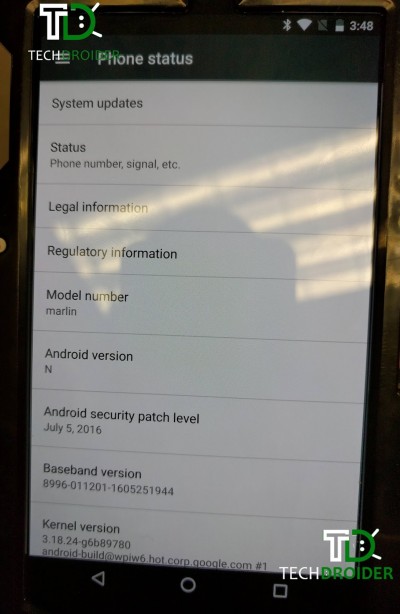 ภาพหลุดตัวเครื่องจริงครั้งแรกของ HTC Nexus Marlin ที่มาพร้อมกับ Android N