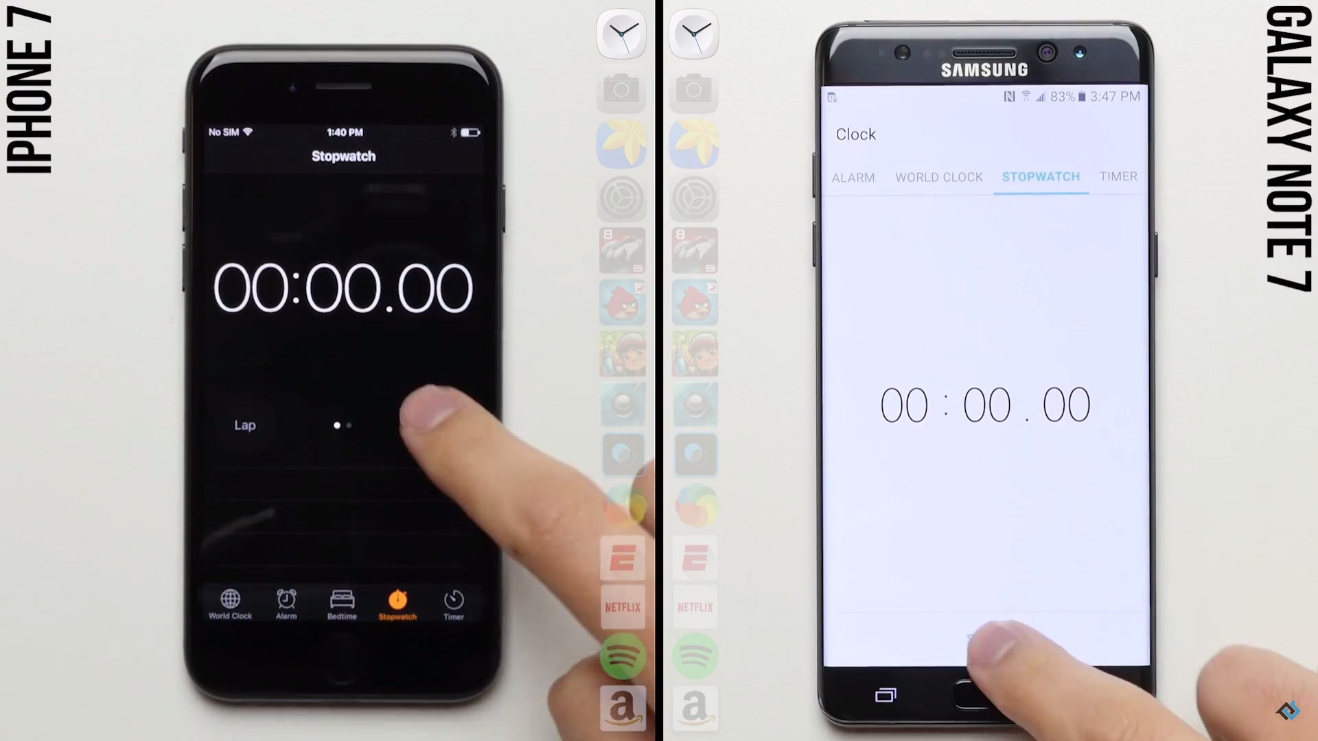ศึกประลองความเร็ว !! ชมคลิป Speed Test ระหว่าง iPhone 7 และ Samsung Galaxy Note 7 ที่ผลลัพธ์ต่างกันเท่าตัว !!