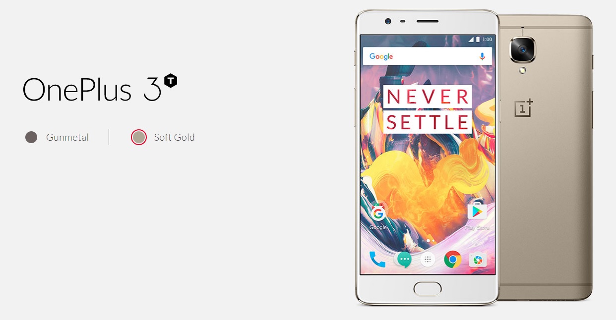 เผยสเปค OnePlus 3T บนเว็บไซต์ของ OnePlus มากับชิป Snapdragon 821 แรม 6 GB รอม 128 GB และกล้อง 16 MP !!