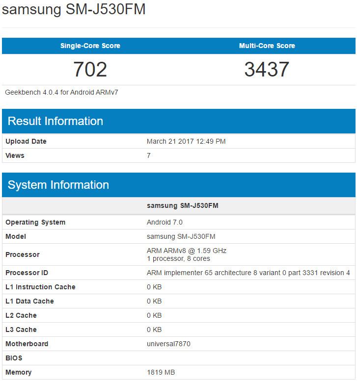 เผยสเปค Samsung Galaxy J5 2017 ชิป Exynos 7870, Ram 2 GB มาพร้อม Android 7.0 Nougat