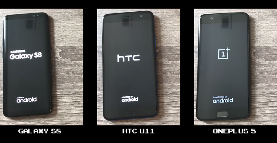 เปรียบเทียบ OnePlus 5 , HTC U11 และ Samsung Galaxy S8 รุ่นไหนจะเร็วที่สุด!!