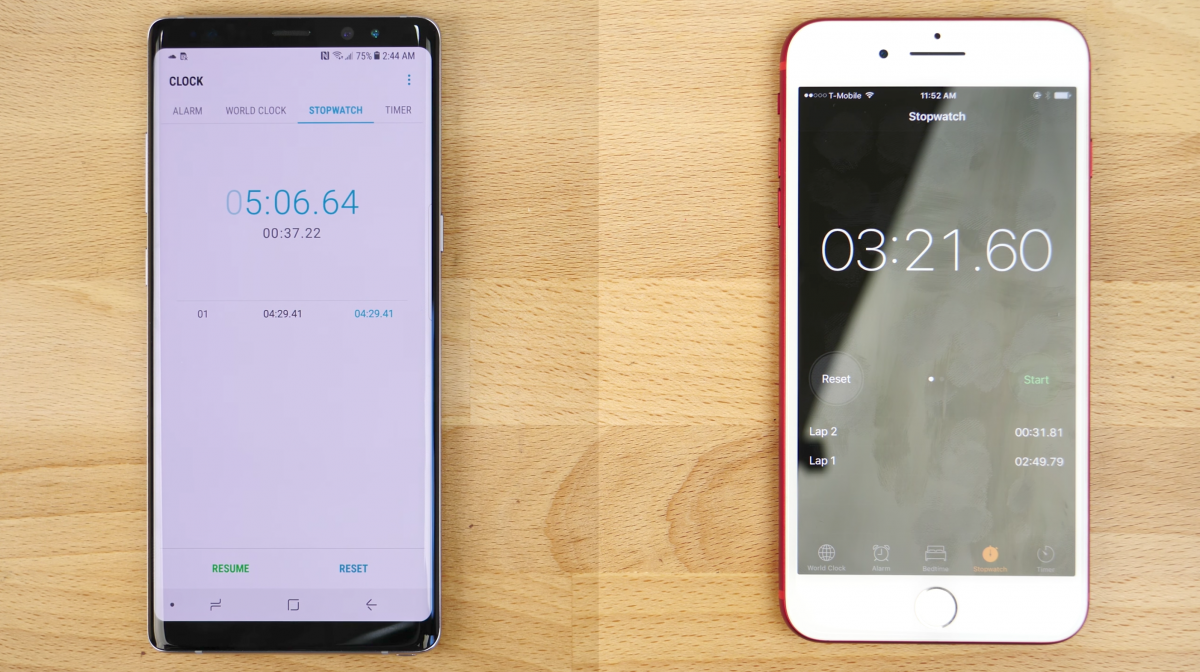 ใครเร็วกว่ากันเปรียบเทียบ Galaxy Note 8 กับ iPhone 7 Plus สเปคแรงไม่ได้แปลว่าเร็วเสมอไป