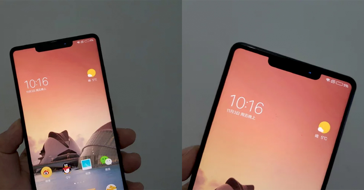 ภาพหลุด Xiaomi Mi MIX 2s กับจอแหว่งที่คุ้นเคยในราคาที่ถูกกว่ามหาศาล