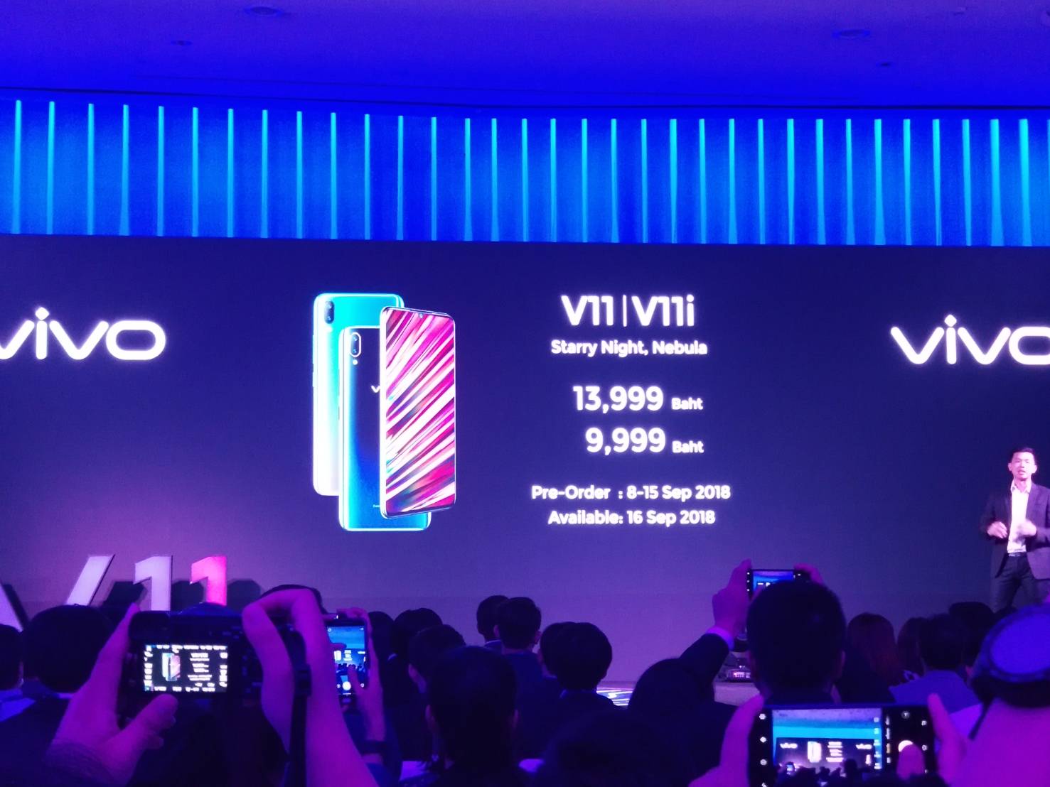 เปิดตัว Vivo V11 และ Vivo V11i ต่อยอดความสำเร็จ V ซีรี่ส์ ในราคาเริ่มต้น 9,999 บาท !!