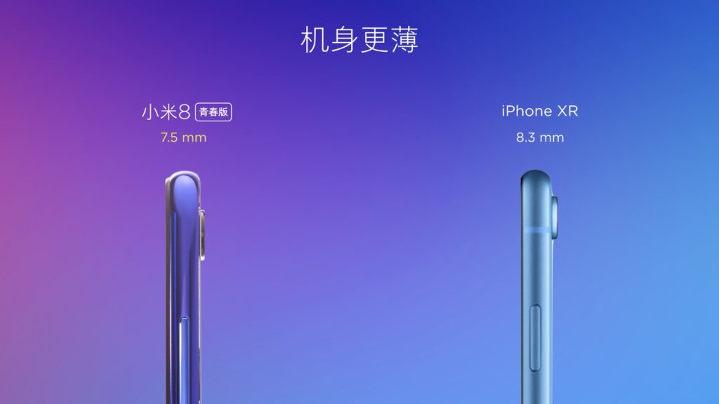 Xiaomi Mi 8 Lite thickness