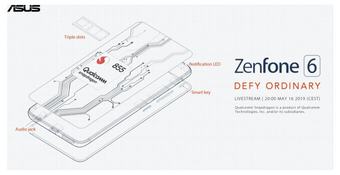 ASUS ZenFone 6 2019 จะใช้ชิป Snapdragon 855 แบต 5000 mAh พร้อมภาพหลุดเคสใส