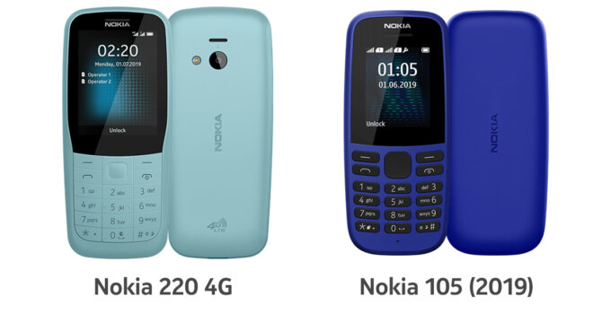 HMD เปิดตัว Nokia 220 4G และ Nokia 105 (2019) ฟีเจอร์โฟนรุ่นใหม่ ราคาเริ่มพันต้น ๆ และไม่ถึง 500 บาท
