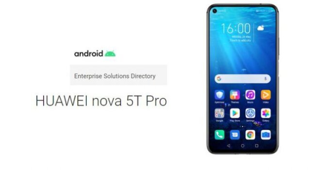 เผยสเปคและดีไซน์ HUAWEI Nova 5T Pro จาก Android Enterprise