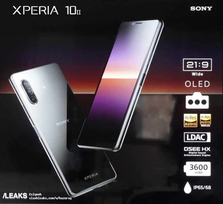 xperia 10 2 official render specifications