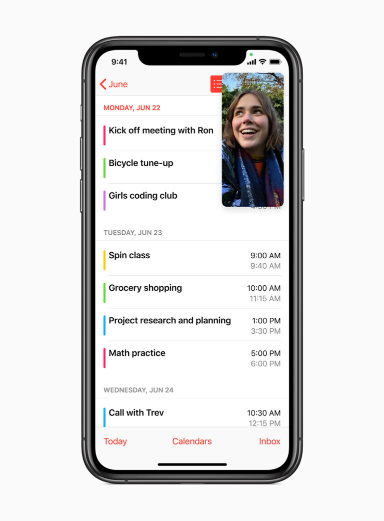 Apple ios14 facetime and calendar 06222020