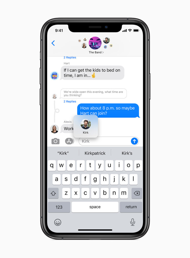 Apple ios14 group mentions messages screen 06222020