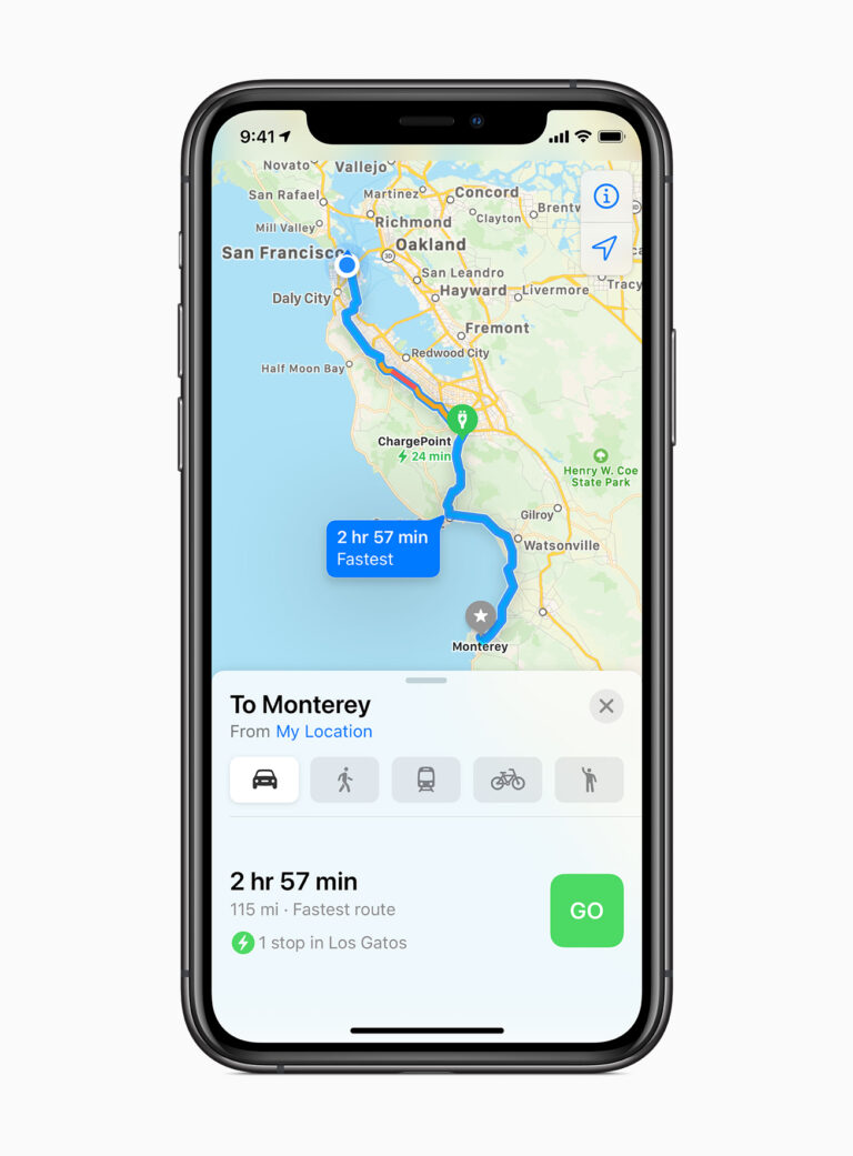 Apple ios14 maps evrouting monterey screen 06222020