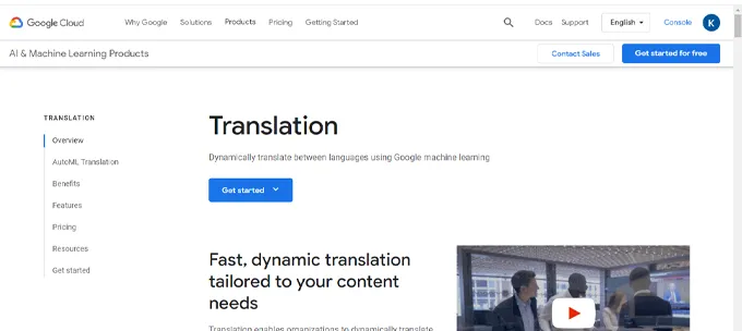 google translate web