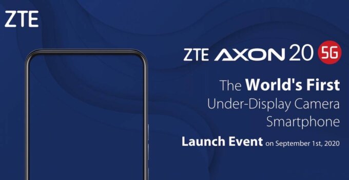 ZTE Axon 20 5G พร้อมเปิดตัวในวันที่ 1 กันยายนนี้