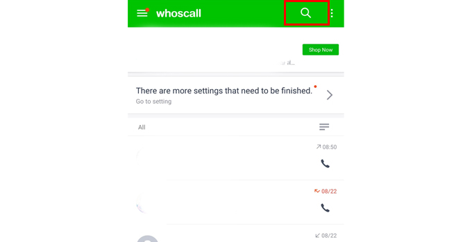 เช็คเบอร์ปลายทาง whoscall search
