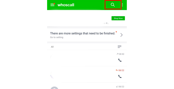 whoscall search