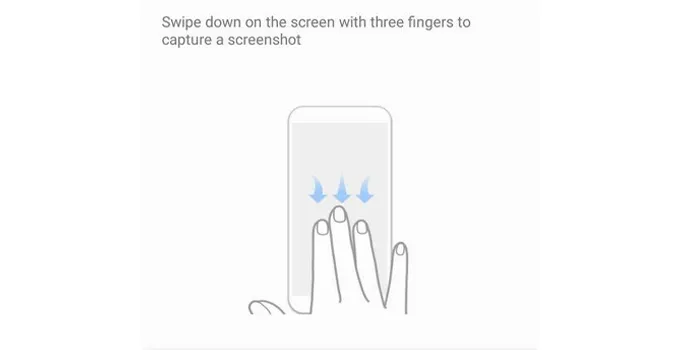 แคปหน้าจอ android three fingers